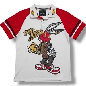SWITCH Men’s Looney Tunes Bugs Bunny “Get The Juice” Polo Shirt – Size Small